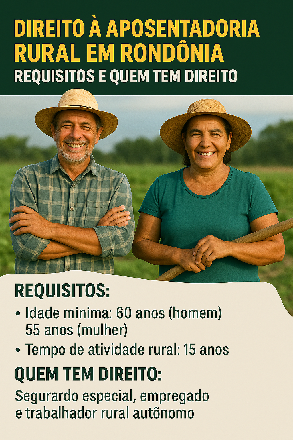 Direito à Aposentadoria Rural em Rondônia: Requisitos e Quem Tem Direito